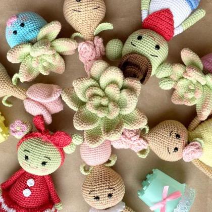 Pattern 2 In 1 Crochet Toy Onion Crochet Plant..