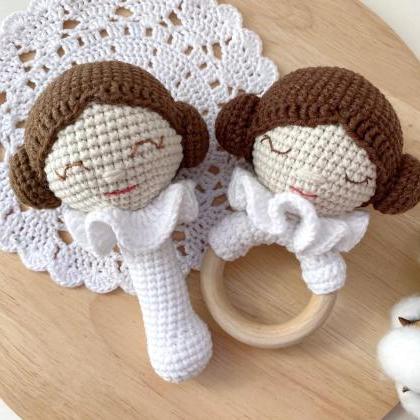 Set Of 2 Princess Leia Rattle And Teething Star..