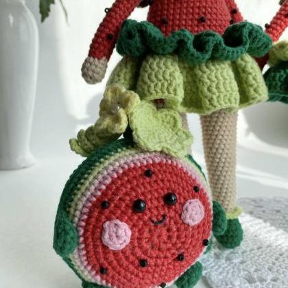 PATTERN Watermelon crochet doll Ami..