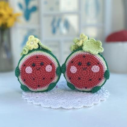 Pattern Crochet Watermelon Amigurumi Plush Pattern..