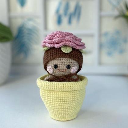 Pattern Crochet Plant Seed Amigurumi Plush Toy..