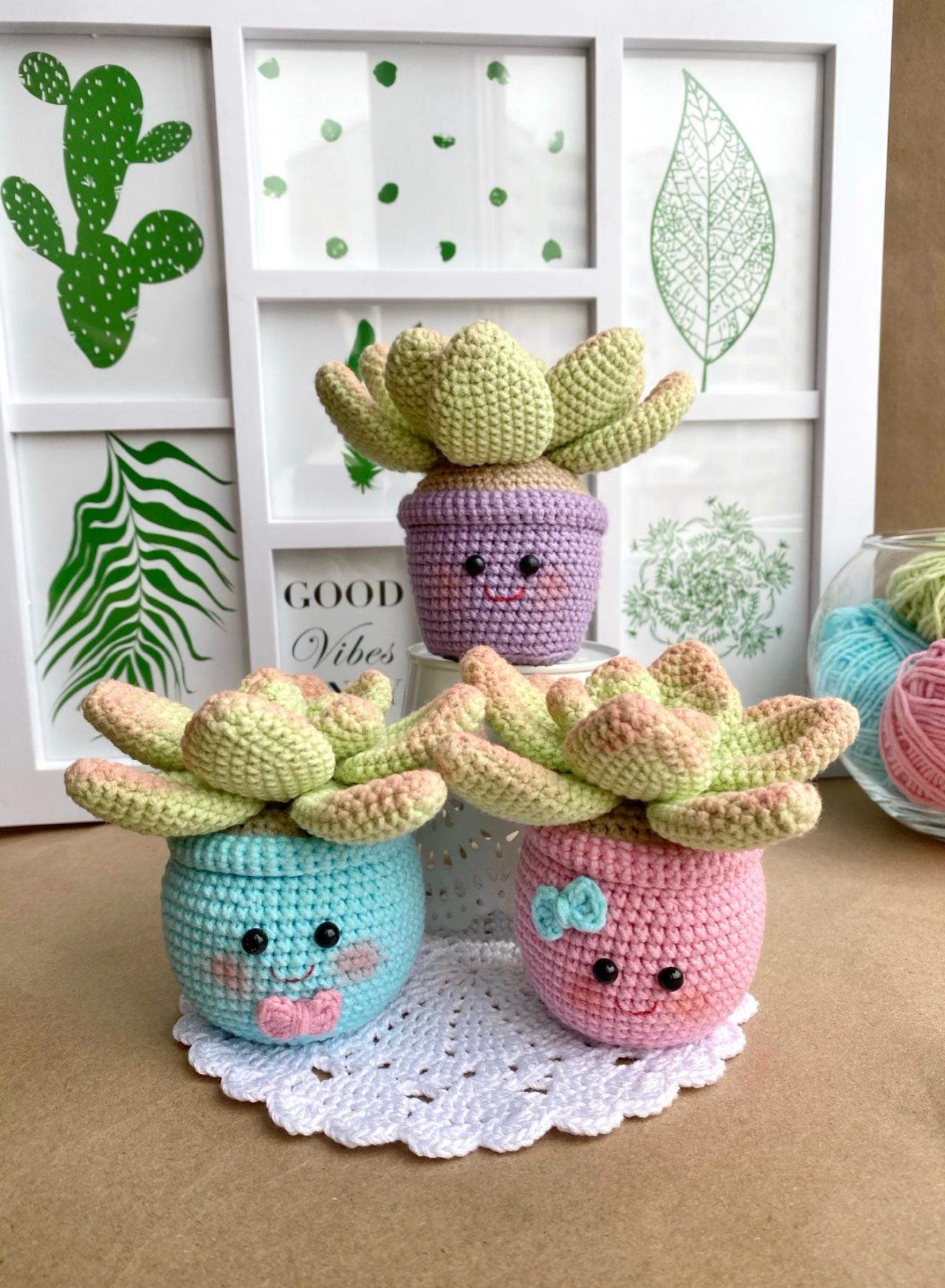 Pattern Crochet Succulent Amigurumi Crochet Toy Kawaii Crochet Plush  Crochet Plant Rare Succulent Fa on Luulla