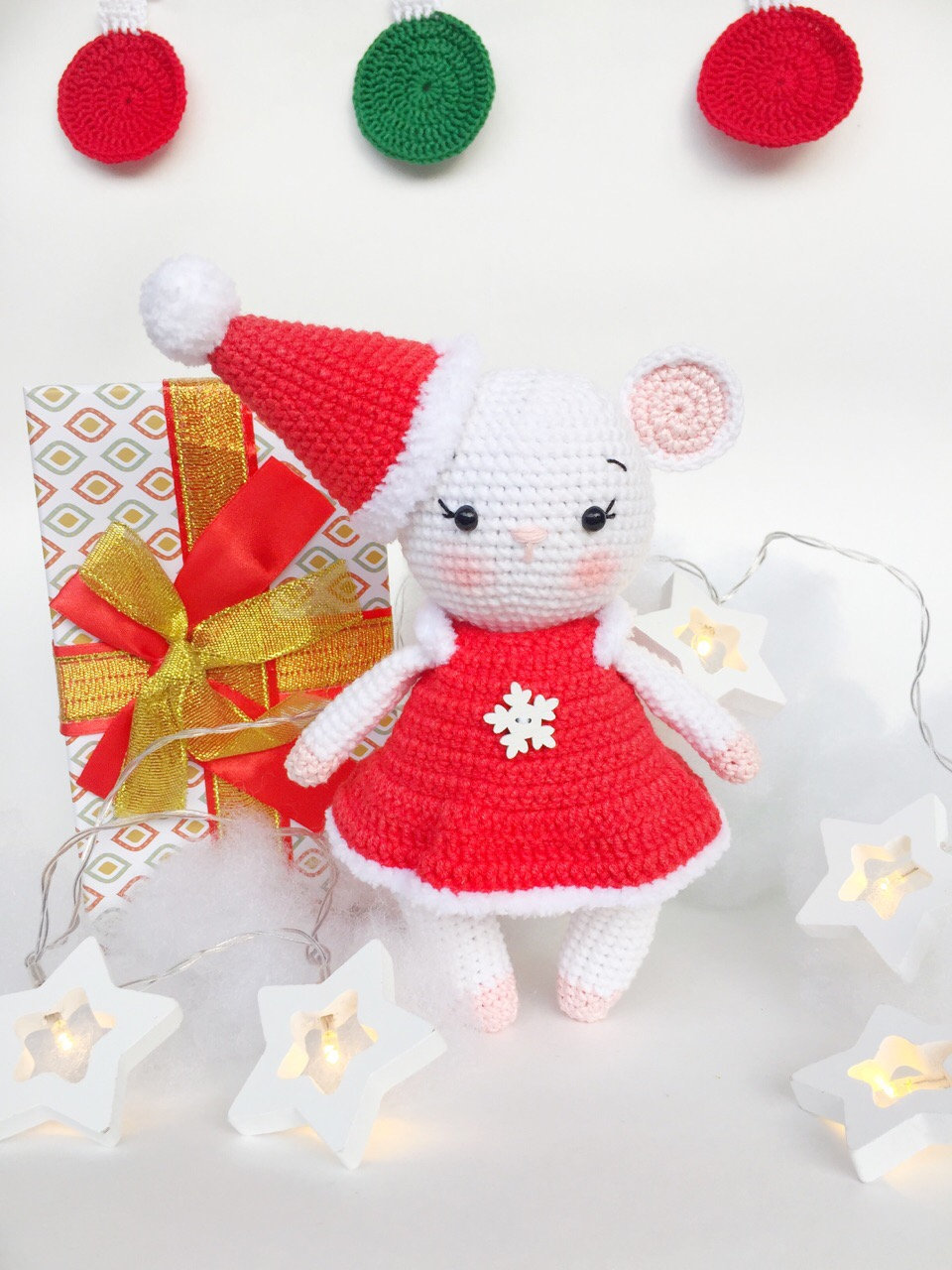 PATTERN Pdf Crochet Mouse Christmas Crochet Mouse White Mouse Crochet  Animals Amigurumi Mouse Easy T on Luulla