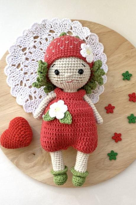 Pattern Strawberry Crochet Doll Amigurumi Doll Amigurumi Plush Pattern Crochet Toy Pattern Kawaii Crochet Gift Crochet Plant Crochet Berry